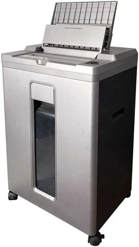 Шредер Office Kit SA200 1,9х10 серый/черный с автоподачей секр.P-5 фрагменты 200лист. 23лтр. пл.карты - фото 1