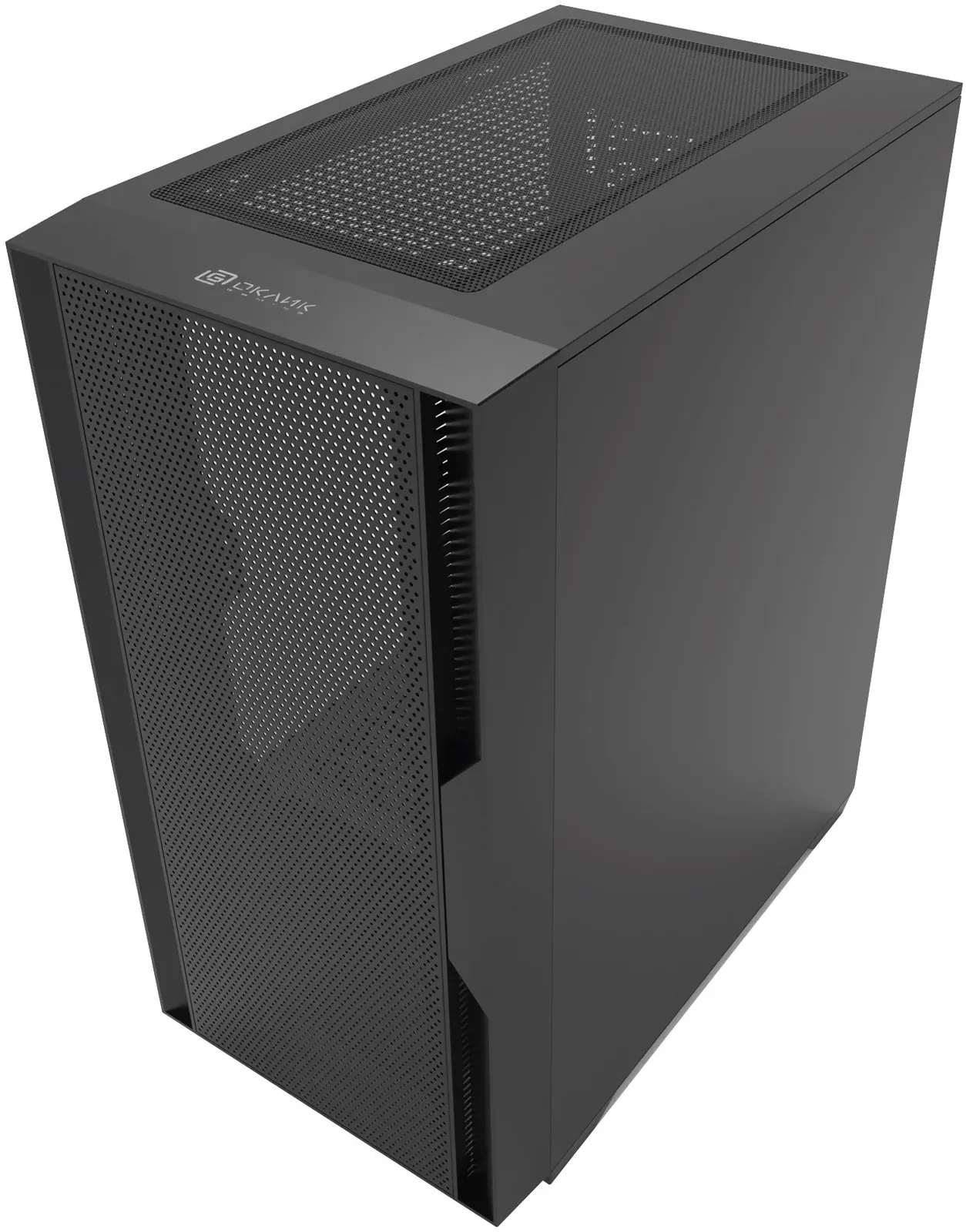 Корпус Оклик OCC-MN307 черный без БП mATX 8x120mm 2xUSB2.0 1xUSB3.0 audio bott PSU - фото 2