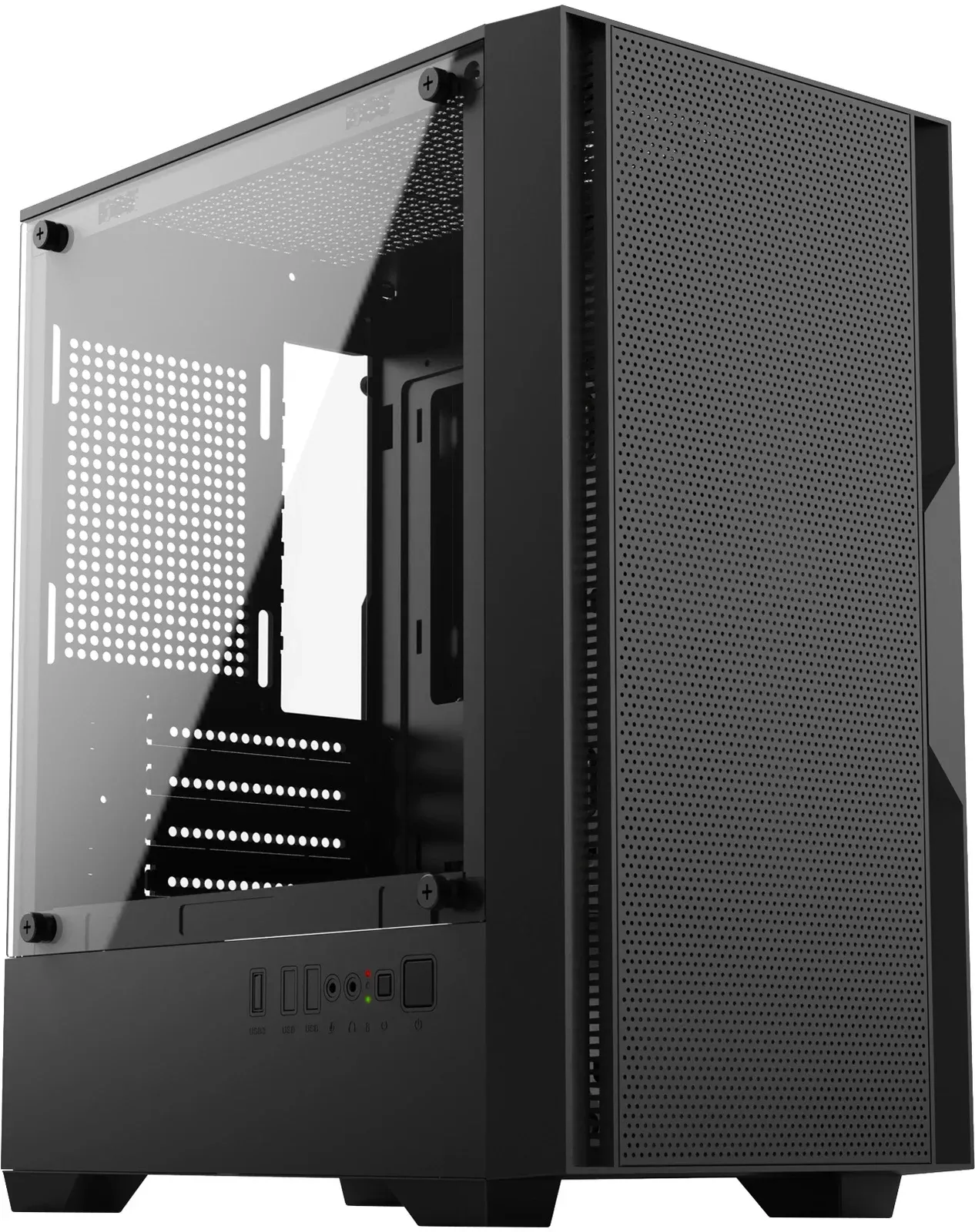 Корпус Оклик OCC-MN307 черный без БП mATX 8x120mm 2xUSB2.0 1xUSB3.0 audio bott PSU - фото 3