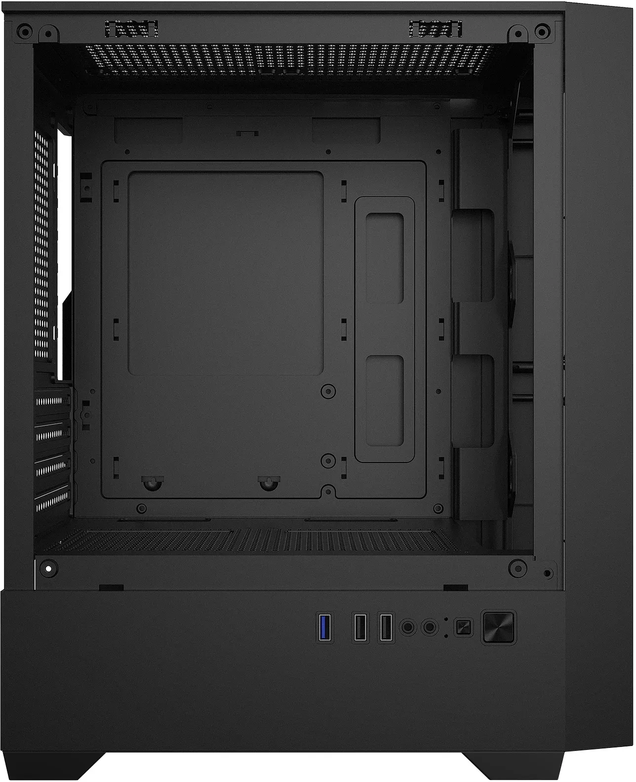 Корпус Оклик OCC-MN307 черный без БП mATX 8x120mm 2xUSB2.0 1xUSB3.0 audio bott PSU - фото 4