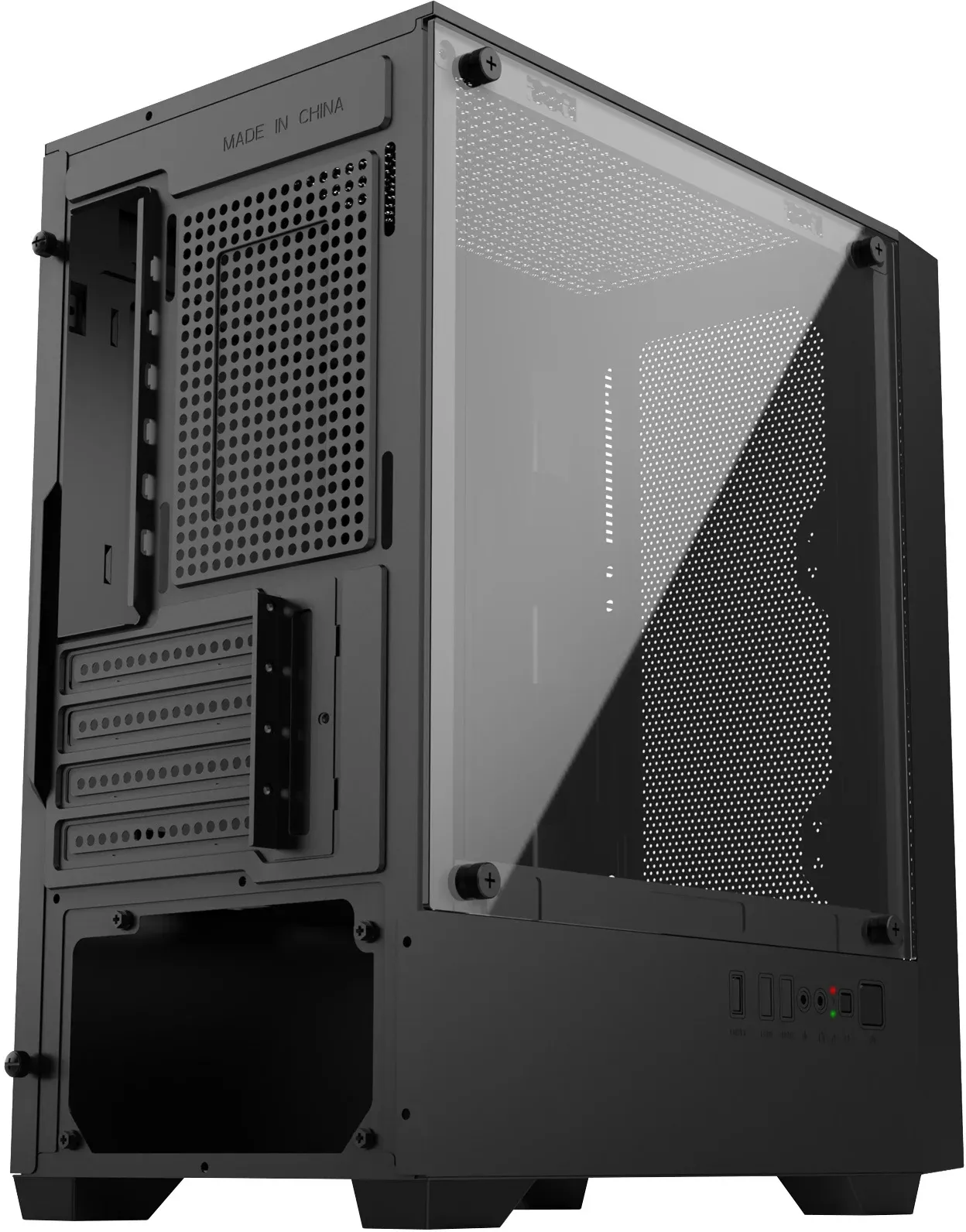 Корпус Оклик OCC-MN307 черный без БП mATX 8x120mm 2xUSB2.0 1xUSB3.0 audio bott PSU - фото 6