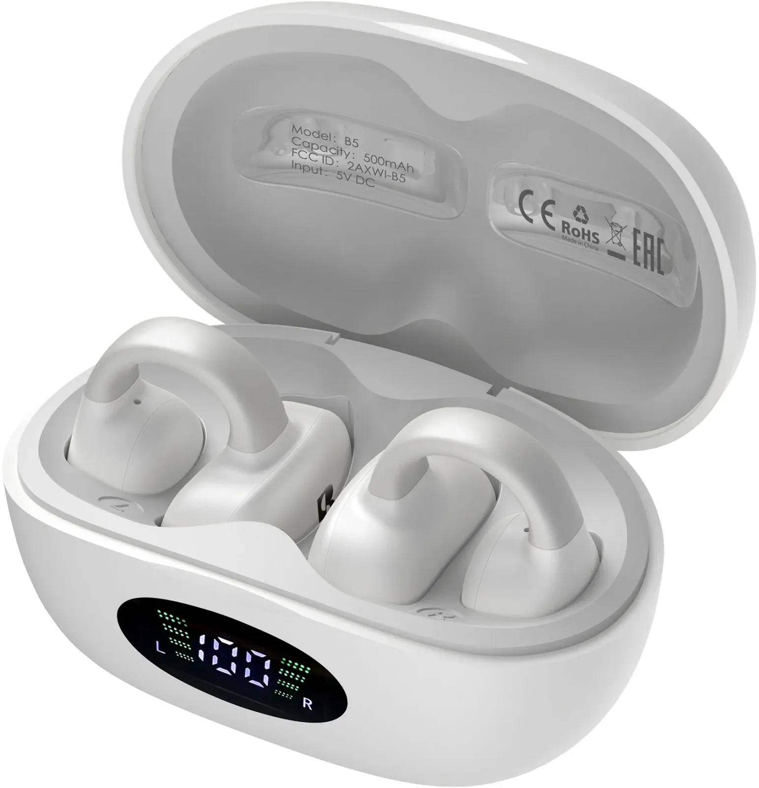 Гарнитура вкладыши A4Tech Biosong B5 TWS белый беспроводные bluetooth клипса B5 - фото 4