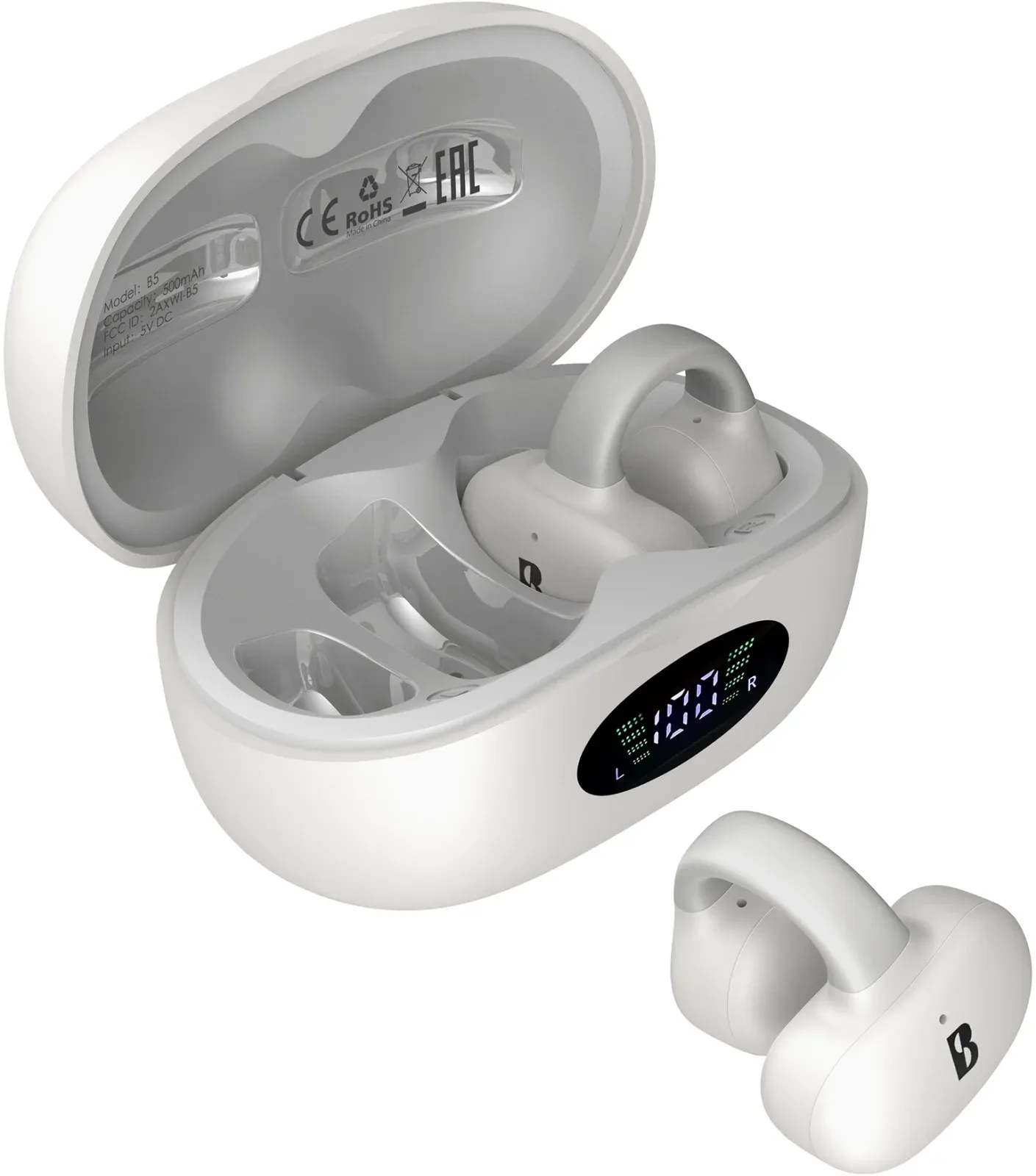 Гарнитура вкладыши A4Tech Biosong B5 TWS белый беспроводные bluetooth клипса B5 - фото 6