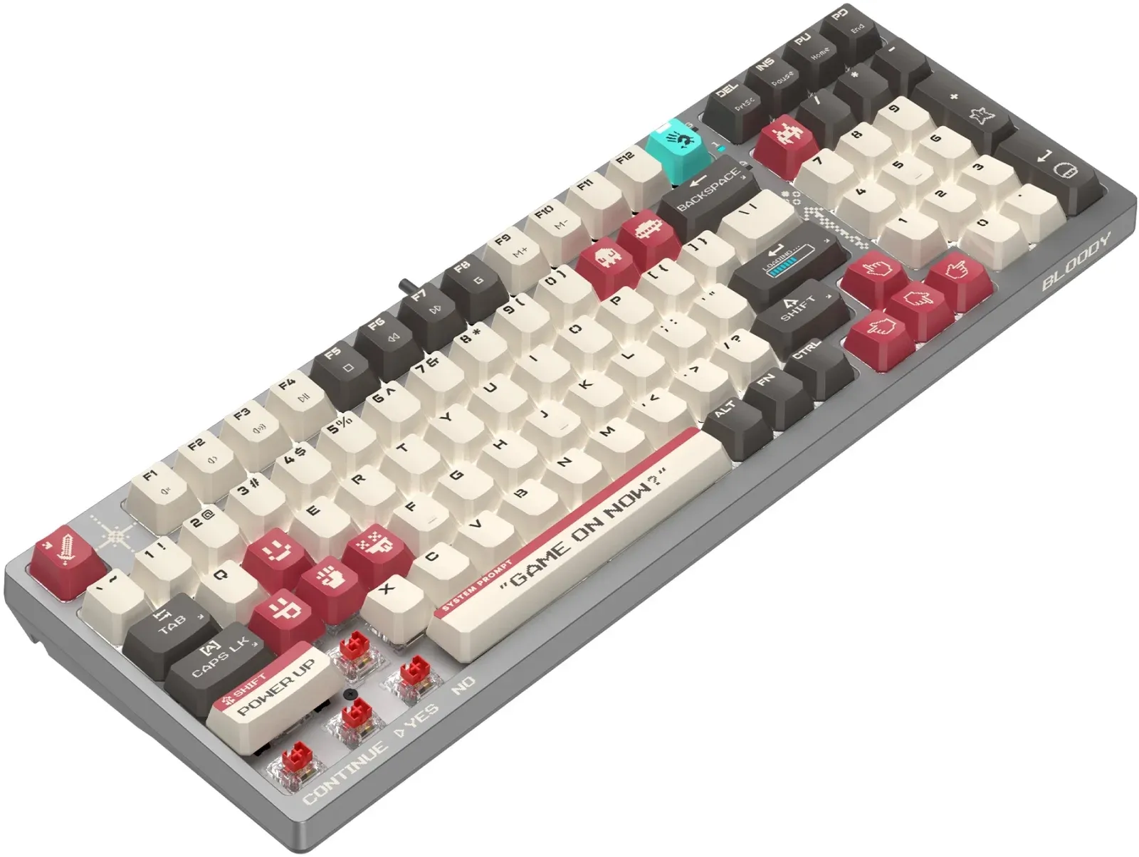Клавиатура A4Tech S98 Pixels механическая серый/бежевый USB for gamer LED S98 кабель 1.8м - фото 3