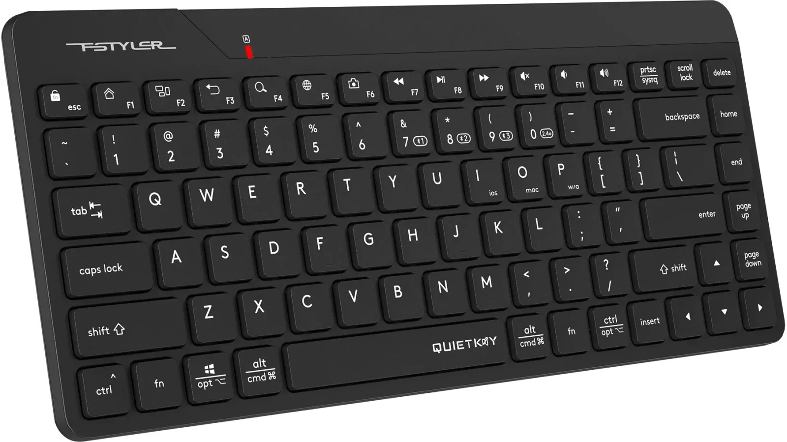 Клавиатура A4Tech FBK22 AS черный USB беспроводная BT/Radio - фото 4