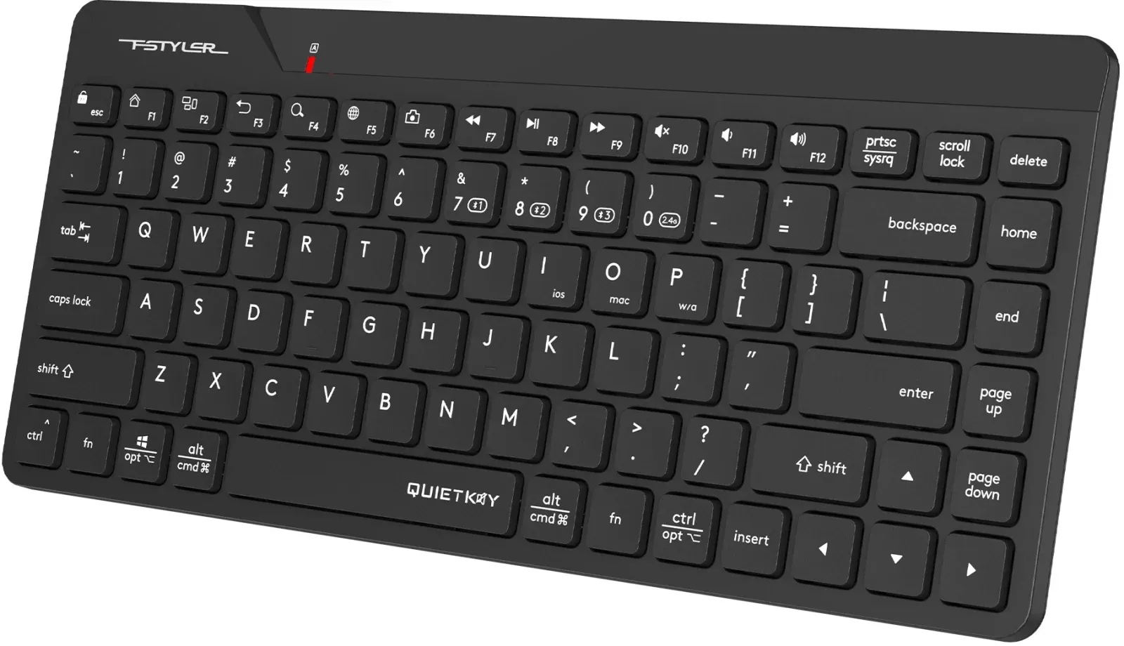 Клавиатура A4Tech FBK22 AS черный USB беспроводная BT/Radio - фото 5