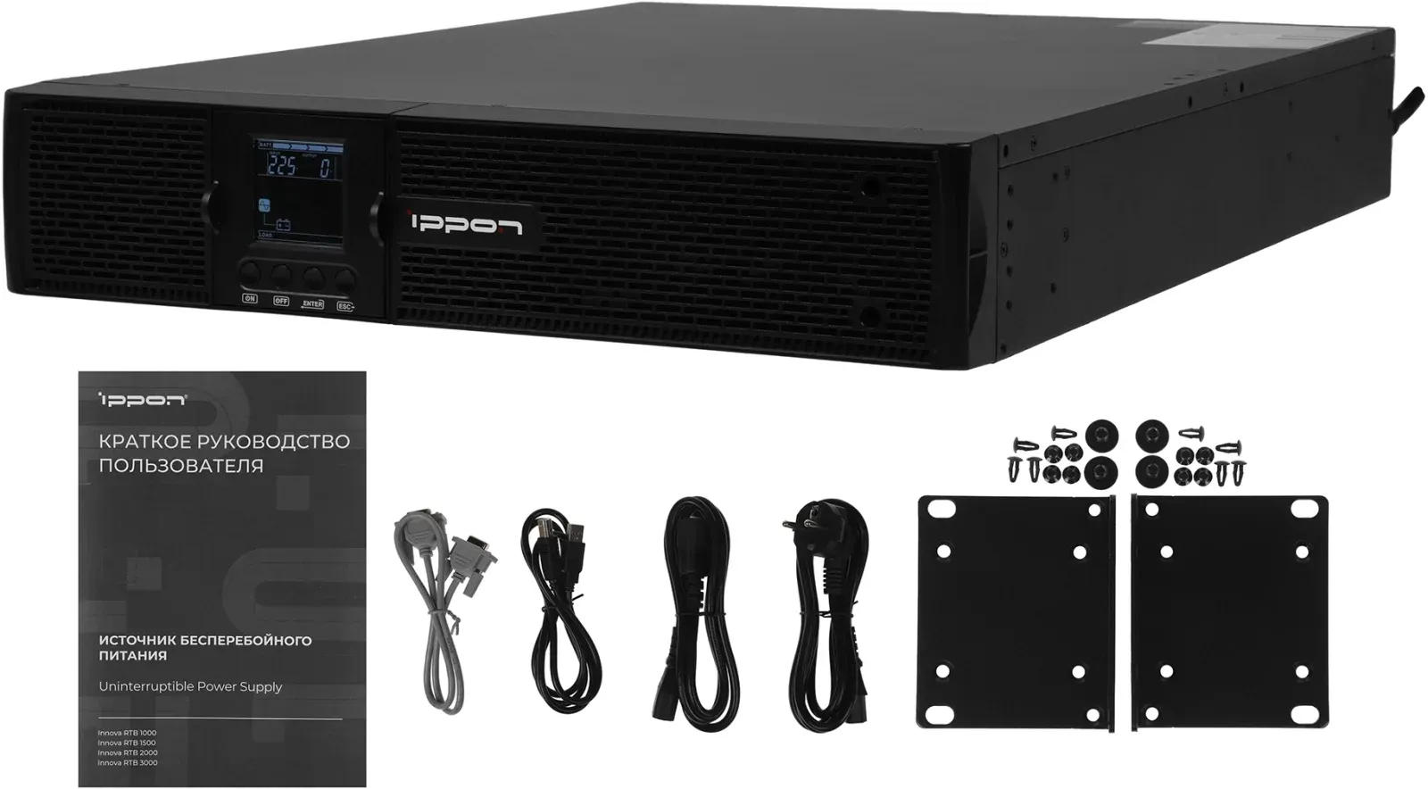 Источник бесперебойного питания Ippon Innova RTB 3000 2700Вт 3000ВА черный - фото 4