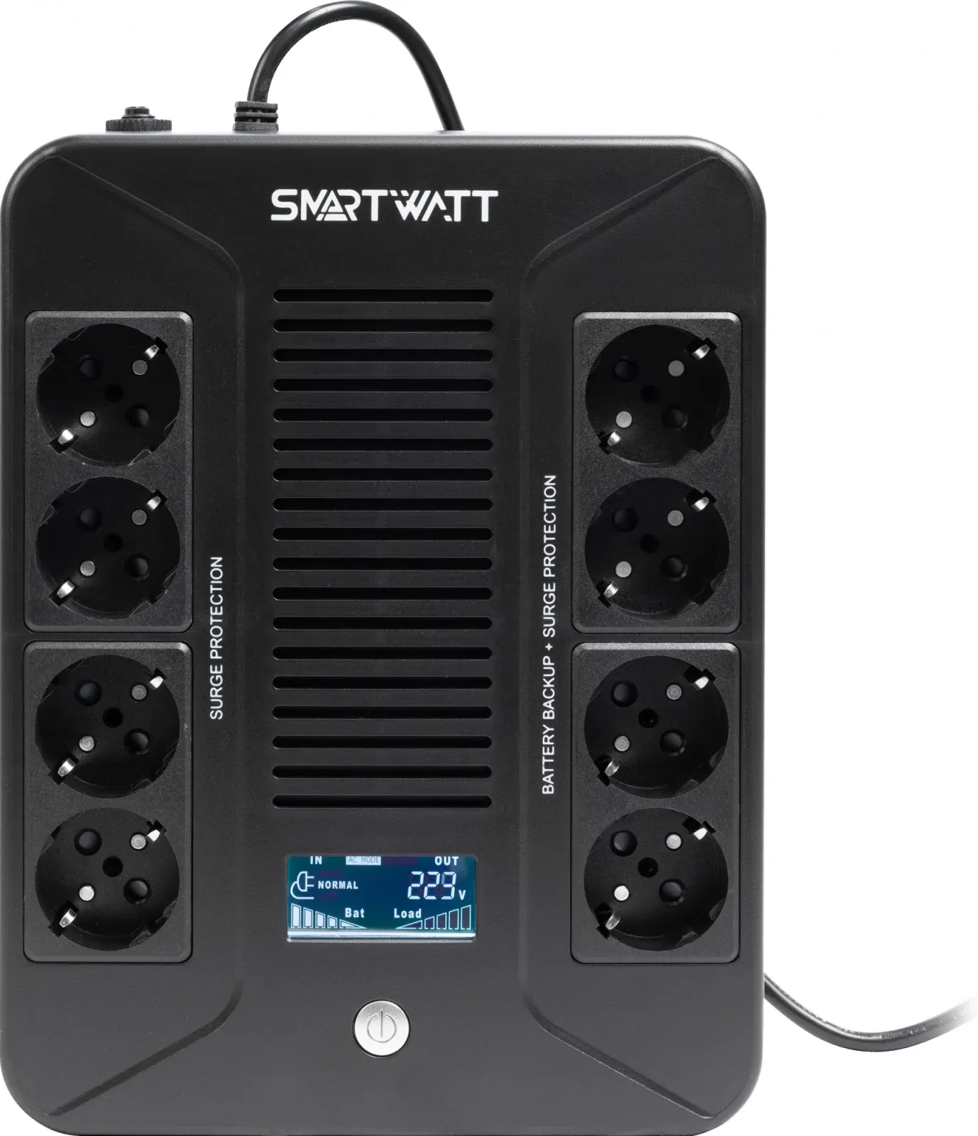 Источник бесперебойного питания Smartwatt Safe Pro LCD 480Вт 800ВА черный - фото 2