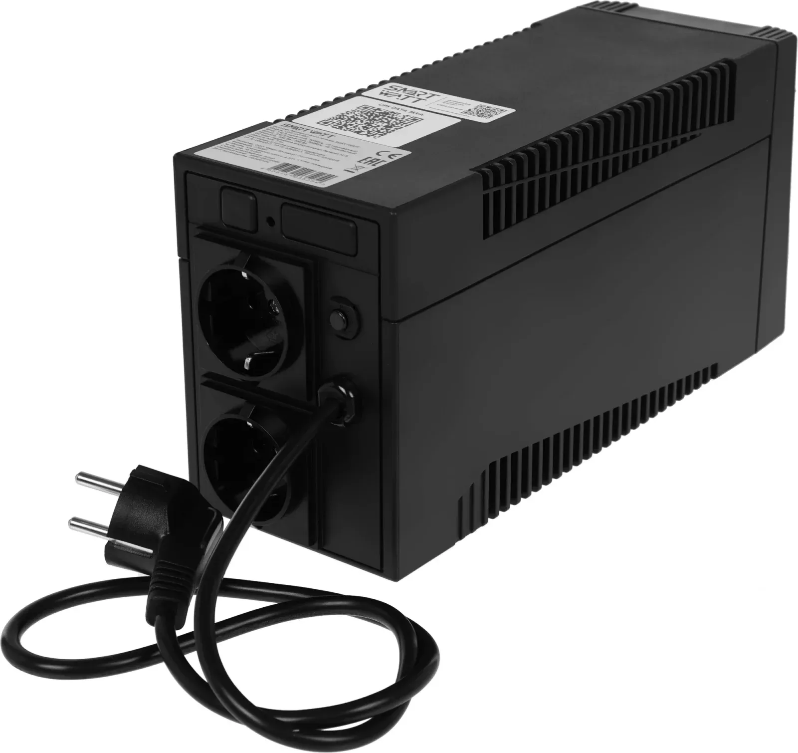 Источник бесперебойного питания Smartwatt Uni 360Вт 650ВА черный - фото 4