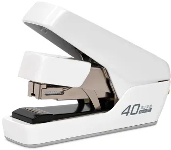 Степлер настольный Deli 0370SWhite Exceed 24/6 26/6 40листов снижение усилия белый 100скоб коробка - фото 6