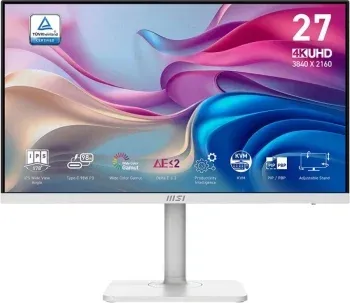 Монитор MSI 27 MD272UPHW белый IPS LED 16:9 HDMI M/M матовая HAS Piv 400cd 178гр/178гр 3840x2160 60Hz DP 4K USB 6.55кг - фото 8