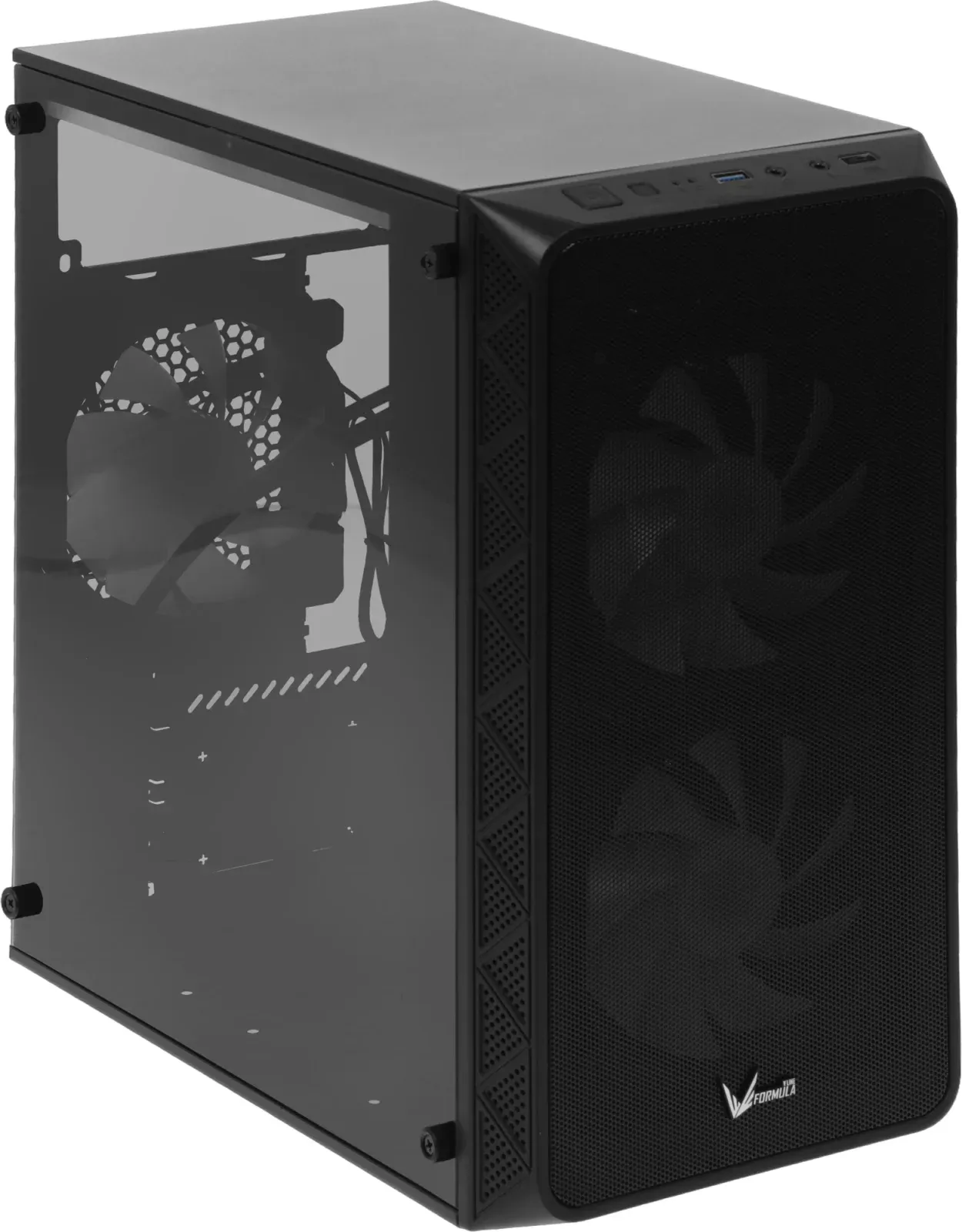 Корпус Formula Air Mesh G4 PLUS черный без БП mATX 1xUSB2.0 1xUSB3.1 audio - фото 5