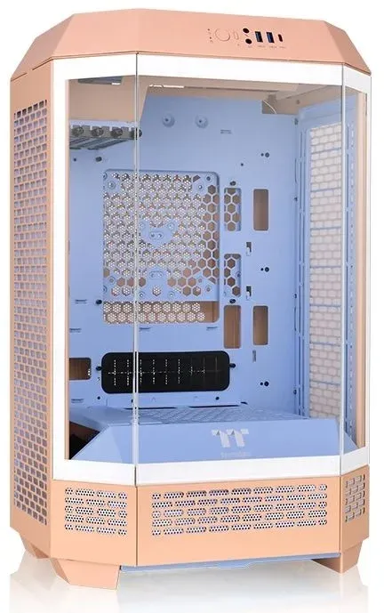 Корпус Thermaltake The Tower 300 Peach Fuzz розовый без БП mATX 8x120mm 6x140mm 2xUSB3.0 audio bott PSU - фото 3