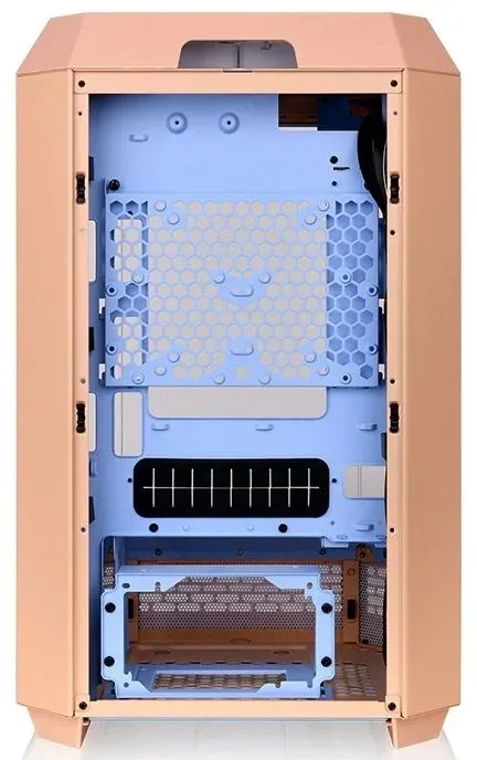 Корпус Thermaltake The Tower 300 Peach Fuzz розовый без БП mATX 8x120mm 6x140mm 2xUSB3.0 audio bott PSU - фото 5