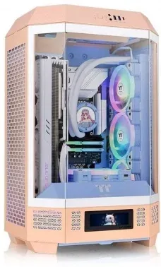Корпус Thermaltake The Tower 300 Peach Fuzz розовый без БП mATX 8x120mm 6x140mm 2xUSB3.0 audio bott PSU - фото 7