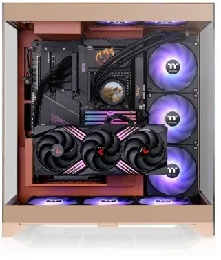 Корпус Thermaltake CTE E550 TG Gravel Sand коричневый без БП ATX 8x120mm 6x140mm 2xUSB3.0 audio bott PSU - фото 8