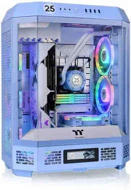 Корпус Thermaltake The Tower 600 Hydrangea голубой без БП ATX 13x120mm 9x140mm 4xUSB3.0 audio bott PSU - фото 8