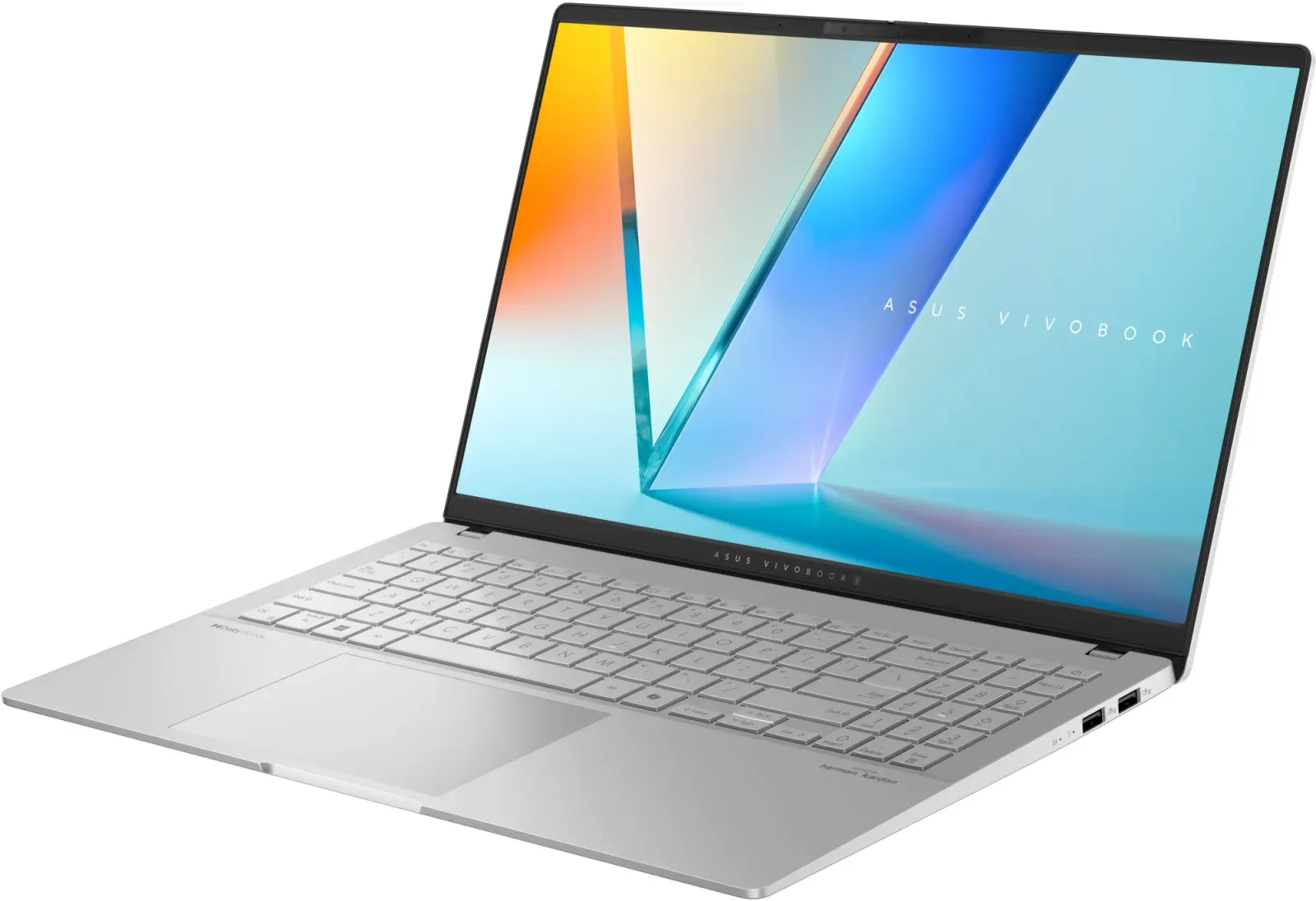Ноутбук Asus Vivobook S 15 OLED S5507QA-MA052W Snapdragon X Elite X1E-78-100 32Gb SSD1Tb Qualcomm Adreno 15.6 OLED 3K 2880x1620 Windows 11 Home silver WiFi BT Cam 90NB14Q2-M00630 - фото 4