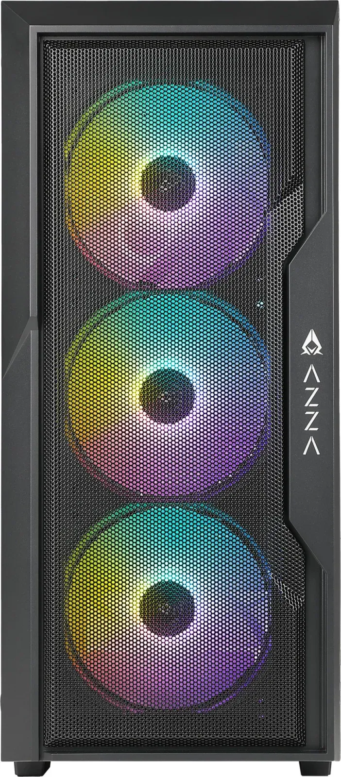 Корпус Azza Fighter черный без БП ATX 4x120mm 2x140mm 2xUSB2.0 1xUSB3.0 audio bott PSU - фото 2