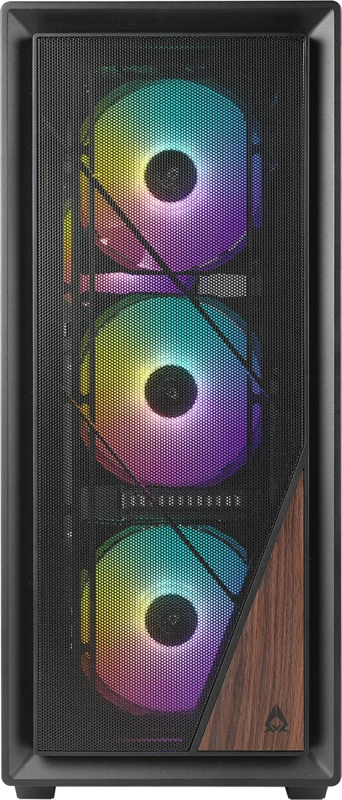 Корпус Azza Forest черный без БП ATX 4x120mm 4x140mm 2xUSB3.0 audio bott PSU - фото 2
