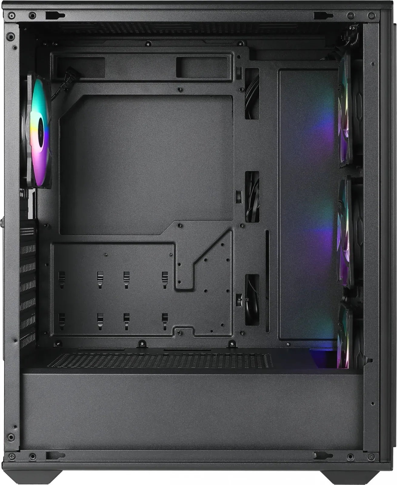Корпус Azza Forest черный без БП ATX 4x120mm 4x140mm 2xUSB3.0 audio bott PSU - фото 4