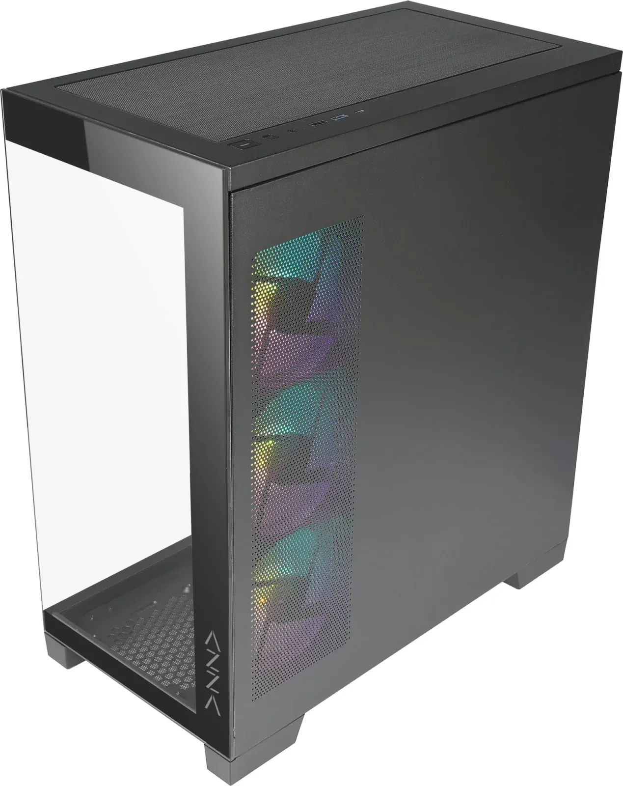 Корпус Azza COVE черный без БП ATX 6x120mm 2x140mm 1xUSB2.0 1xUSB3.0 audio bott PSU - фото 5