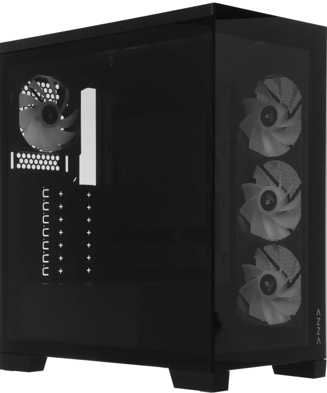 Корпус Azza COVE черный без БП ATX 6x120mm 2x140mm 1xUSB2.0 1xUSB3.0 audio bott PSU - фото 6