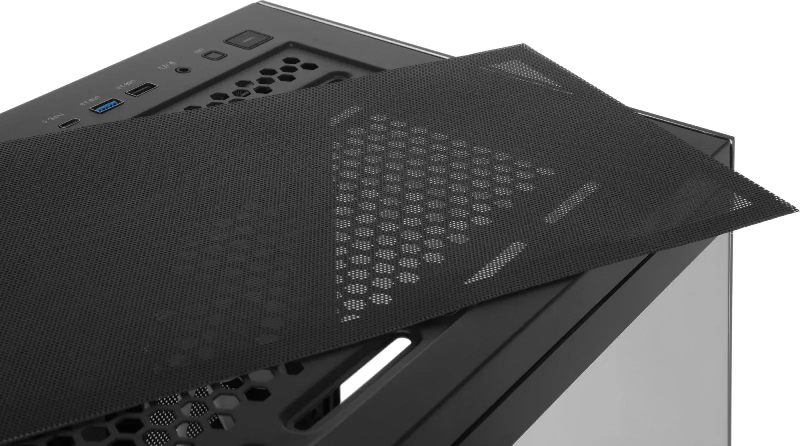 Корпус Azza COVE черный без БП ATX 6x120mm 2x140mm 1xUSB2.0 1xUSB3.0 audio bott PSU - фото 7