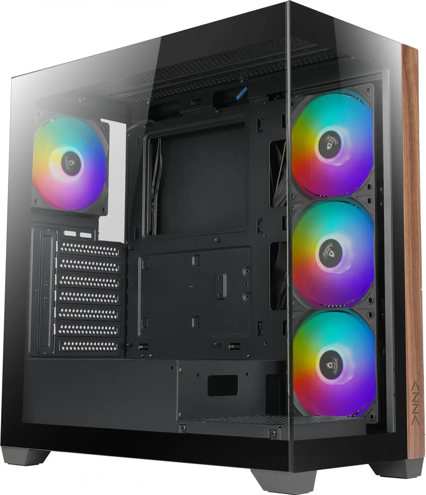 Корпус Azza Neptune черный без БП ATX 5x120mm 2x140mm 2xUSB2.0 1xUSB3.0 audio bott PSU - фото 4
