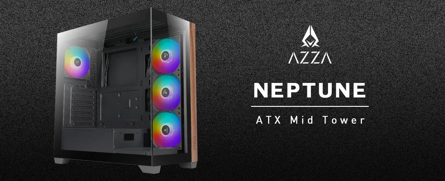 Корпус Azza Neptune черный без БП ATX 5x120mm 2x140mm 2xUSB2.0 1xUSB3.0 audio bott PSU - фото 6
