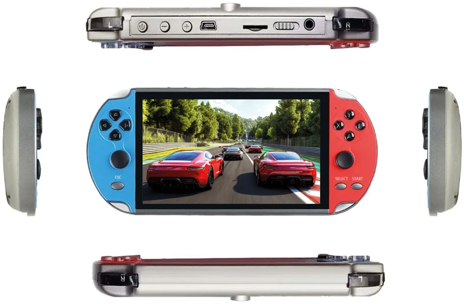 Игровая консоль KingPrice Portable X1 красный/синий - фото 8
