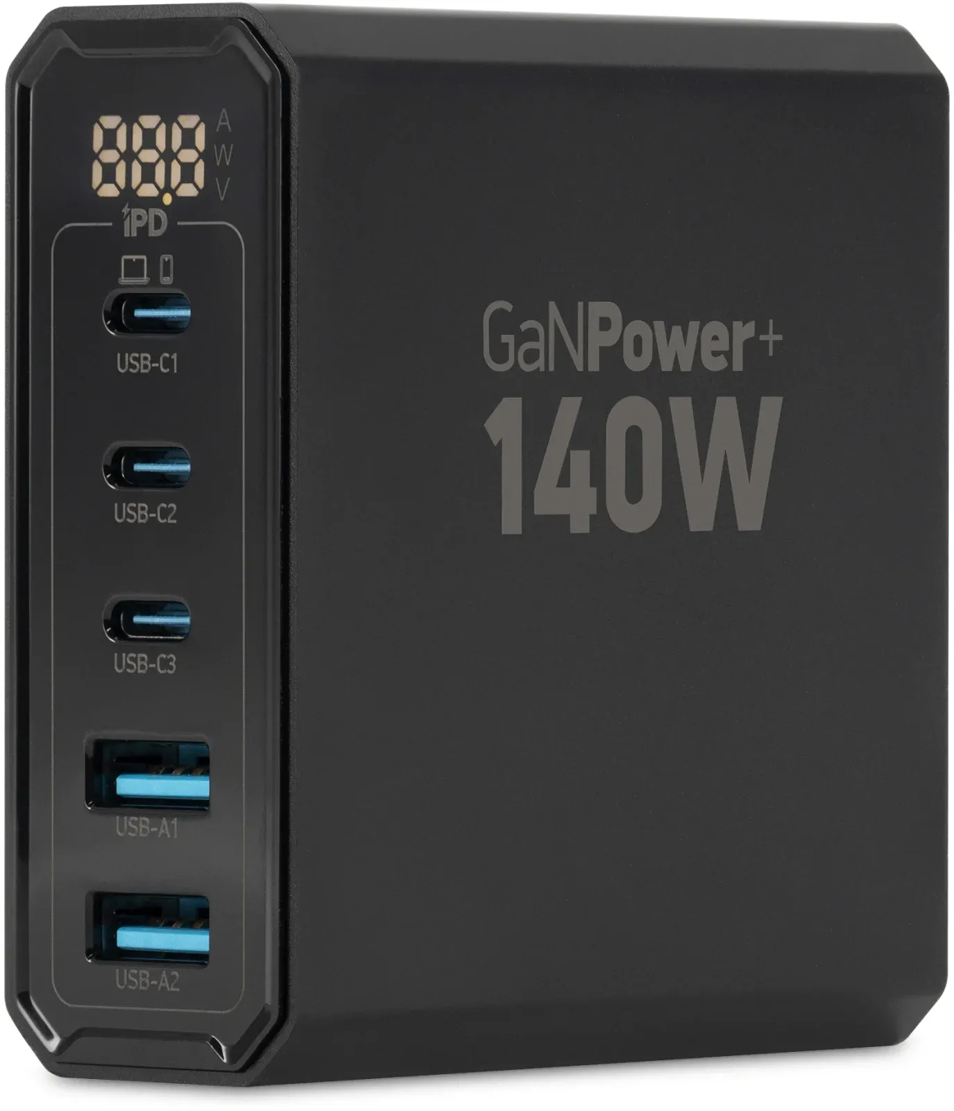 Настольное зар./устр. Digma Pro DPW10A 140W 5A PD+QC 3хUSB-C/2xUSB-A универсальное черный DPW1A4G024BK - фото 2
