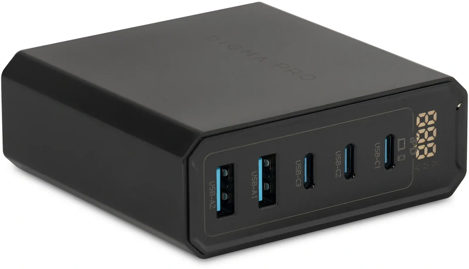Настольное зар./устр. Digma Pro DPW10A 140W 5A PD+QC 3хUSB-C/2xUSB-A универсальное черный DPW1A4G024BK - фото 4