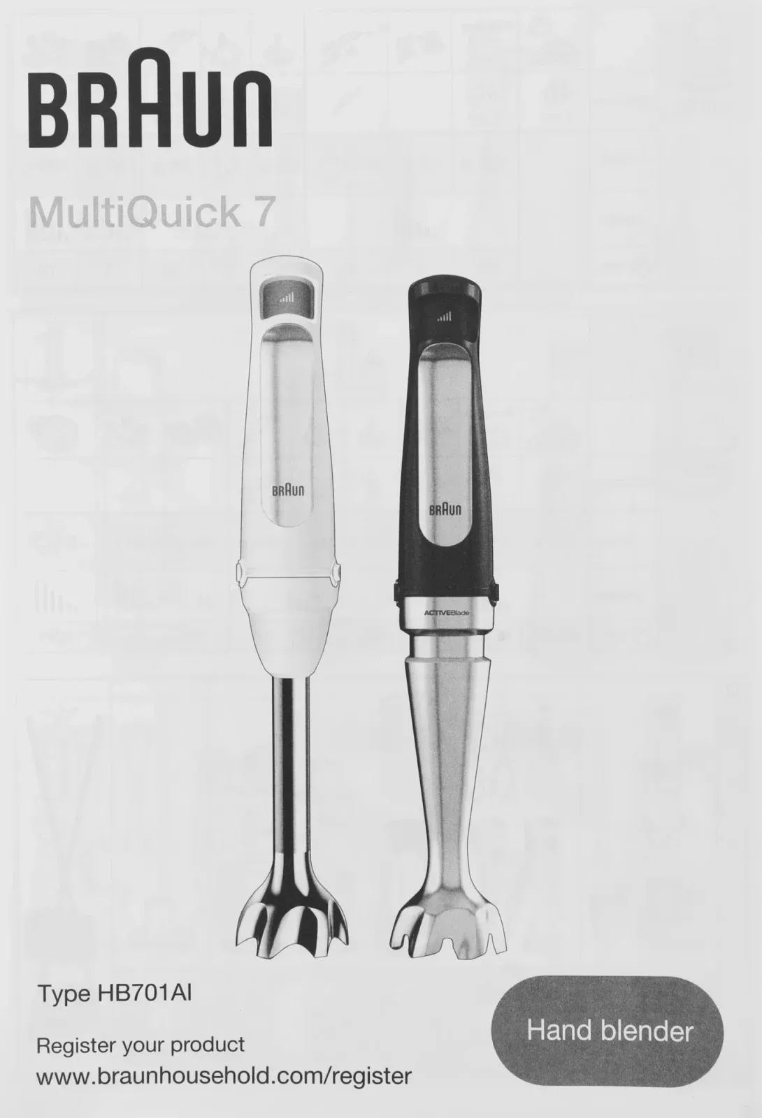 Блендер погружной Braun MultiQuick 7 MQ7000 WH 1000Вт белый/серебристый - фото 7
