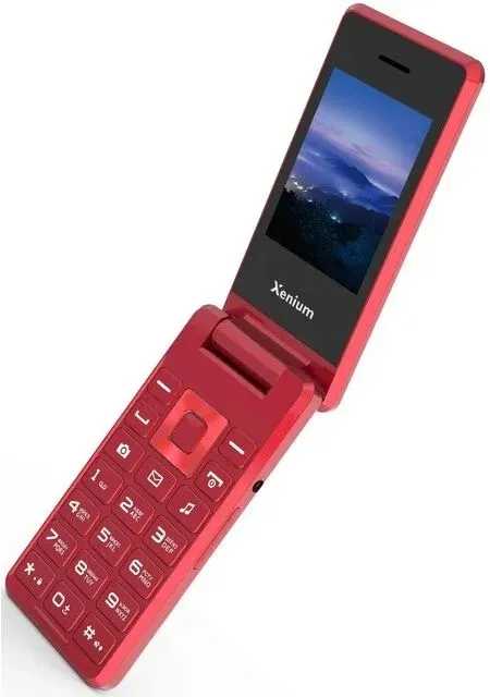 Мобильный телефон Xenium X600 красный раскладной 2Sim 2.4 240x320 Nucleus 0.3Mpix GSM900/1800 MP3 FM microSD max32Gb - фото 2