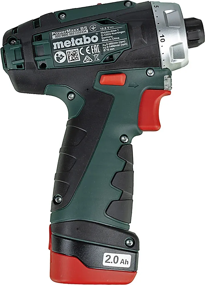 Дрель-шуруповерт Metabo PowerMaxx BS аккум. патрон:быстрозажимной 600984000 - фото 3