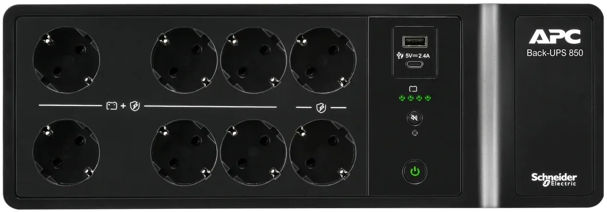 Источник бесперебойного питания APC Back-UPS BE850G2-GR 520Вт 850ВА черный - фото 2