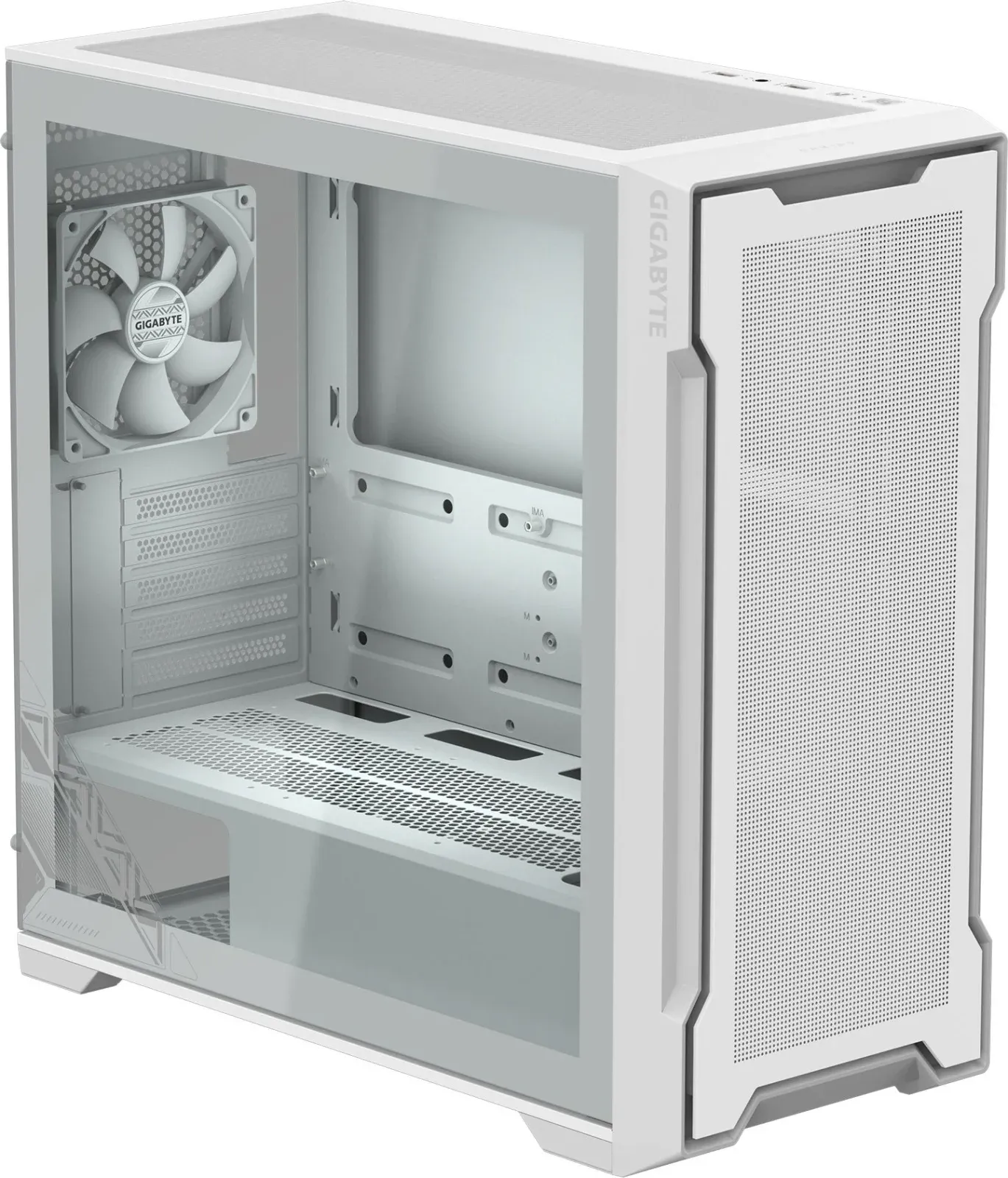 Корпус Gigabyte GB-C102GI белый без БП mATX 7x120mm 4x140mm 2xUSB3.0 audio bott PSU - фото 2