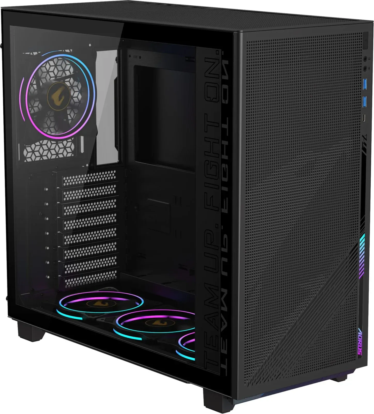 Корпус Gigabyte GB-AC400G черный без БП ATX 5x120mm 2x140mm 2xUSB3.0 audio bott PSU - фото 3