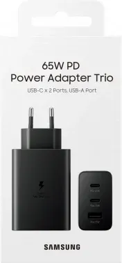 Сетевое зар./устр. Samsung EP-T6530 65W 3A PD USB/2xUSB Type-C для Samsung черный EP-T6530NBEGEU - фото 5