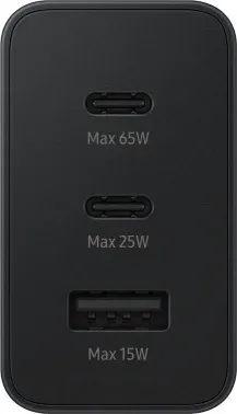 Сетевое зар./устр. Samsung EP-T6530 65W 3A PD USB/2xUSB Type-C для Samsung черный EP-T6530NBEGEU - фото 7