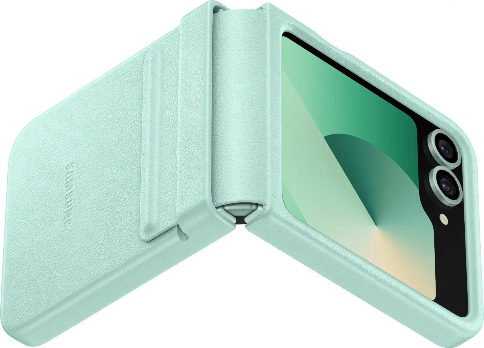 Чехол клип-кейс Samsung для Samsung Galaxy Z Flip6 Kindsuit Case Flip 6 F741 мятный EF-VF741PMEGRU - фото 5