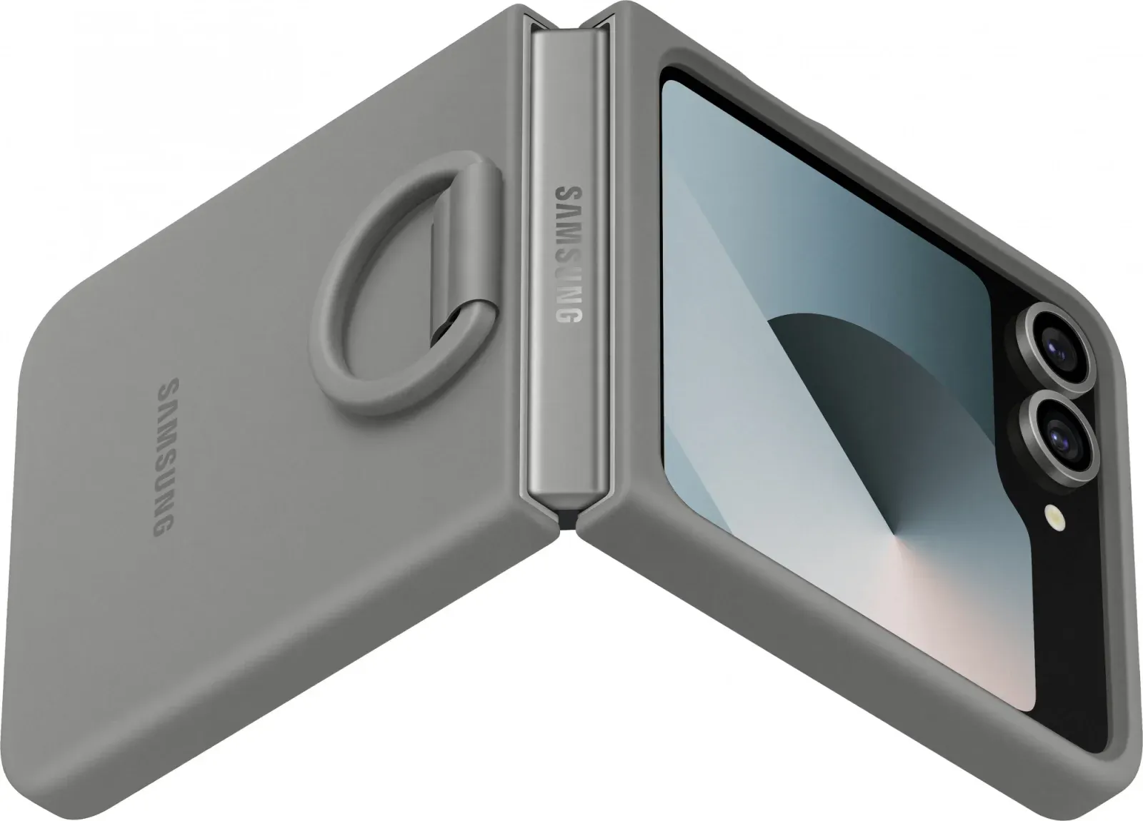 Чехол клип-кейс Samsung для Samsung Galaxy Z Flip6 Silicone Case Flip 6 F741 серый EF-PF741TJEGRU - фото 5