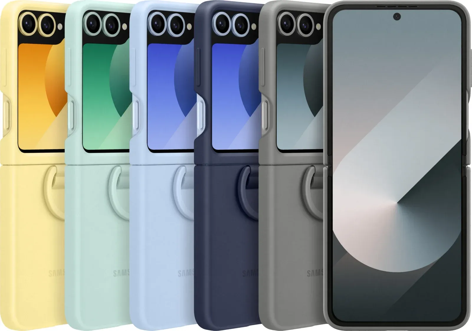 Чехол клип-кейс Samsung для Samsung Galaxy Z Flip6 Silicone Case Flip 6 F741 серый EF-PF741TJEGRU - фото 7