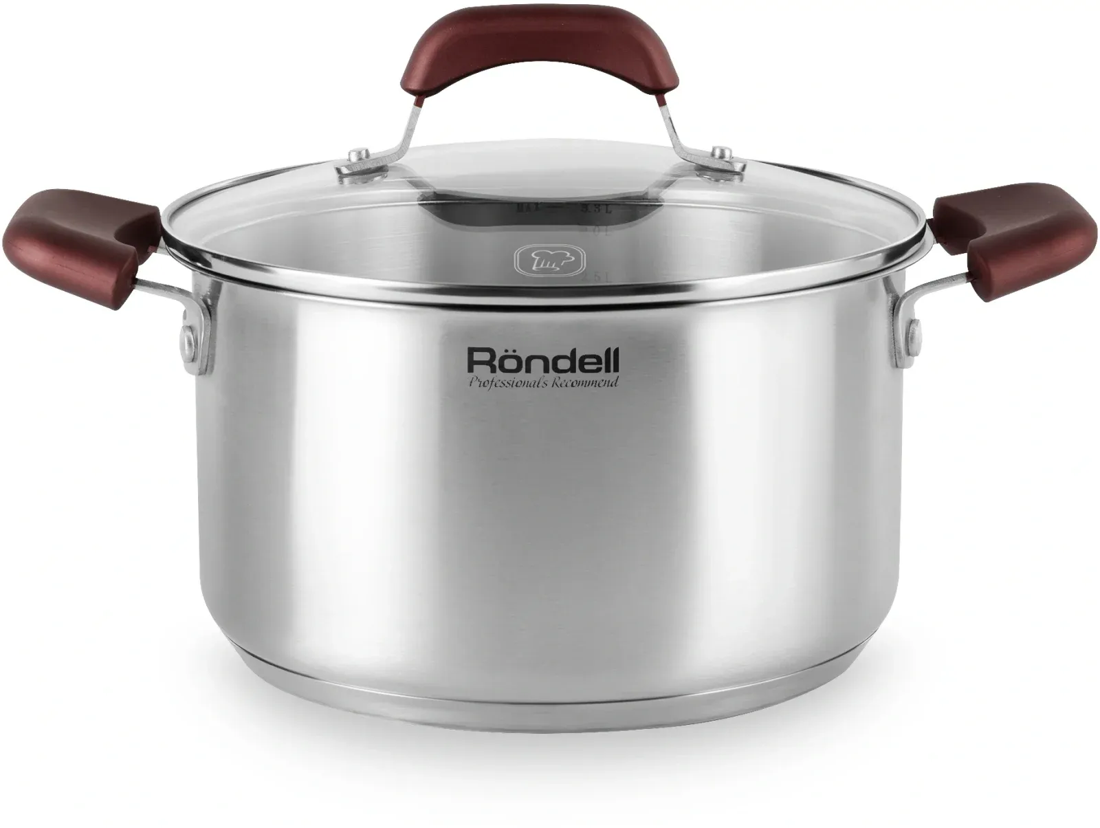 Кастрюля Rondell Bojole RDS-737 5.6л. d=24см с крышкой стальной, 5.6 л - фото 2