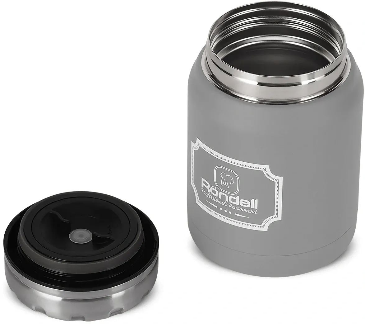 Термос для еды Rondell Picnic RDS-943 0.5л. серый картонная коробка - фото 2
