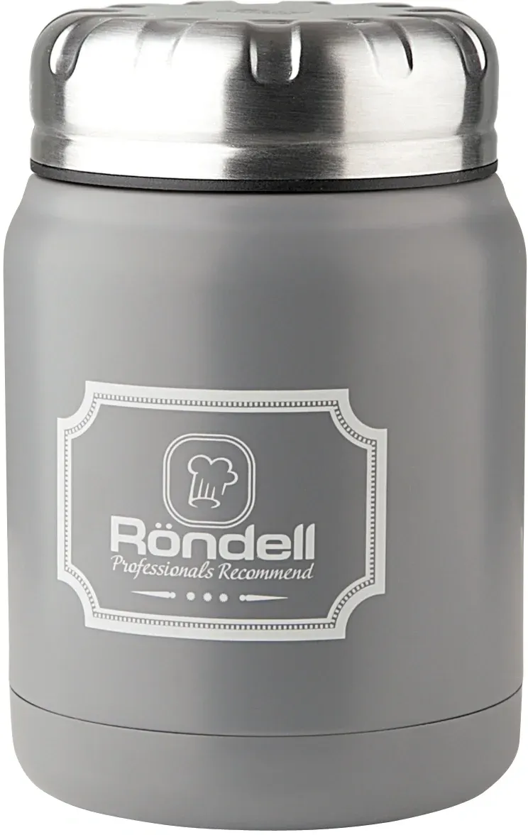 Термос для еды Rondell Picnic RDS-943 0.5л. серый картонная коробка - фото 5