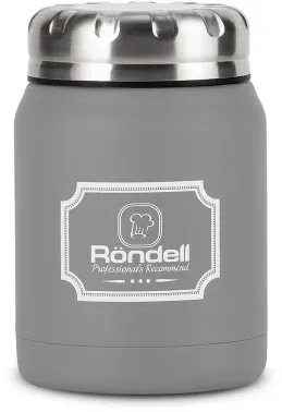Термос для еды Rondell Picnic RDS-943 0.5л. серый картонная коробка - фото 6