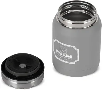 Термос для еды Rondell Picnic RDS-943 0.5л. серый картонная коробка - фото 7
