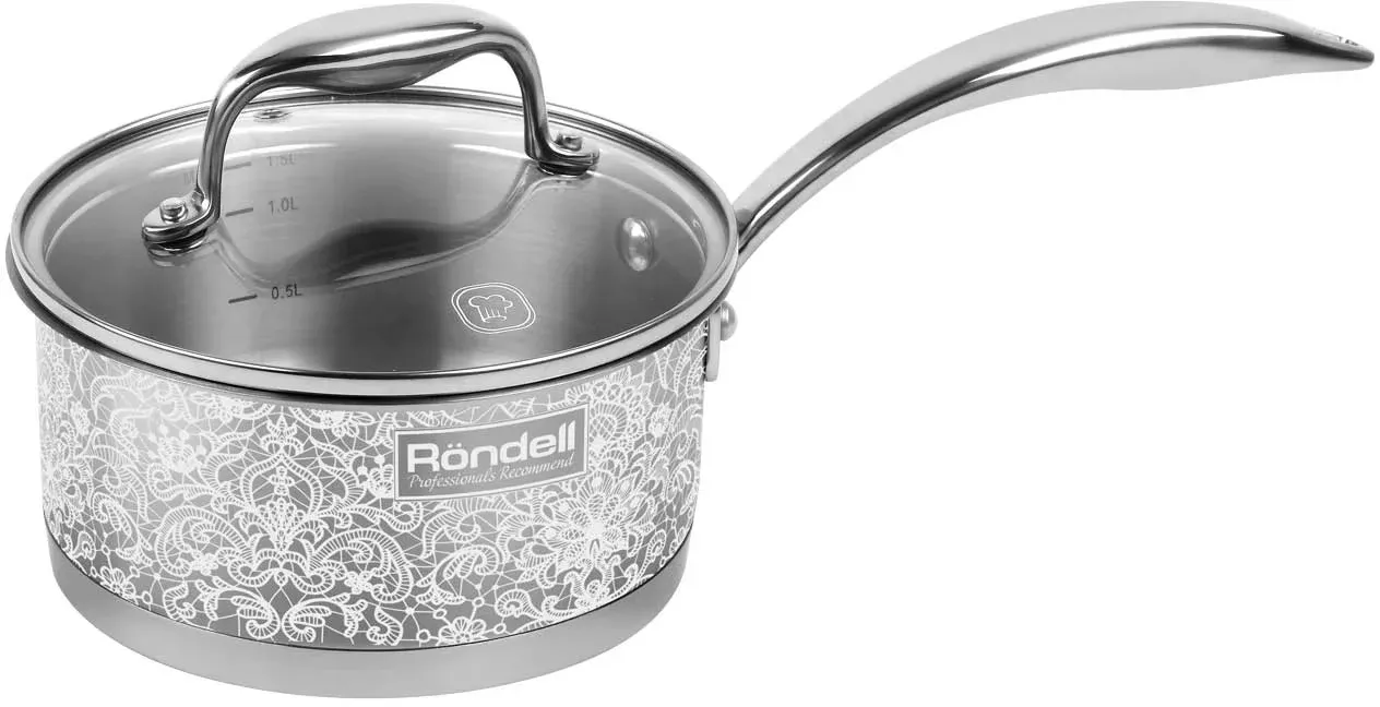 Ковш Rondell Ajour RDS-1052 1.5л. d=16см с крышкой стальной, 1.5 л - фото 2